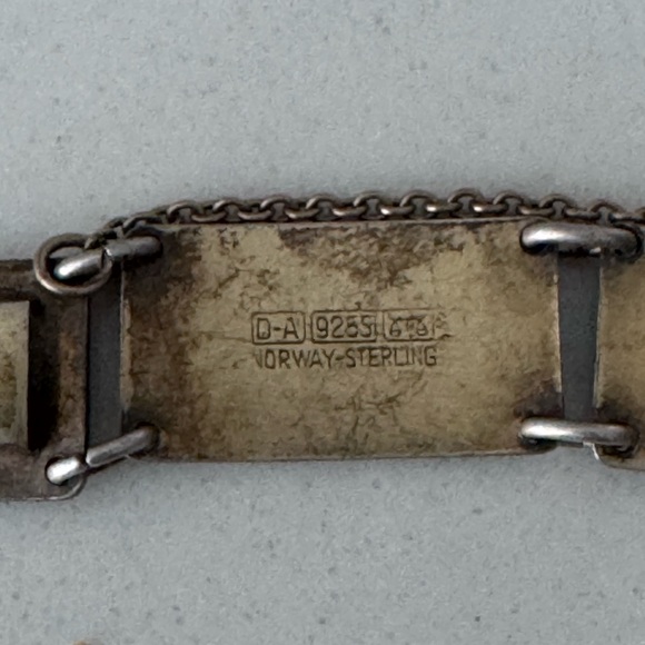 🇳🇴 Vintage David Andersen Norwegian Sterling Enamel Bracelet – Black - Picture 2 of 4